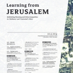 « Learning from Jerusalem »