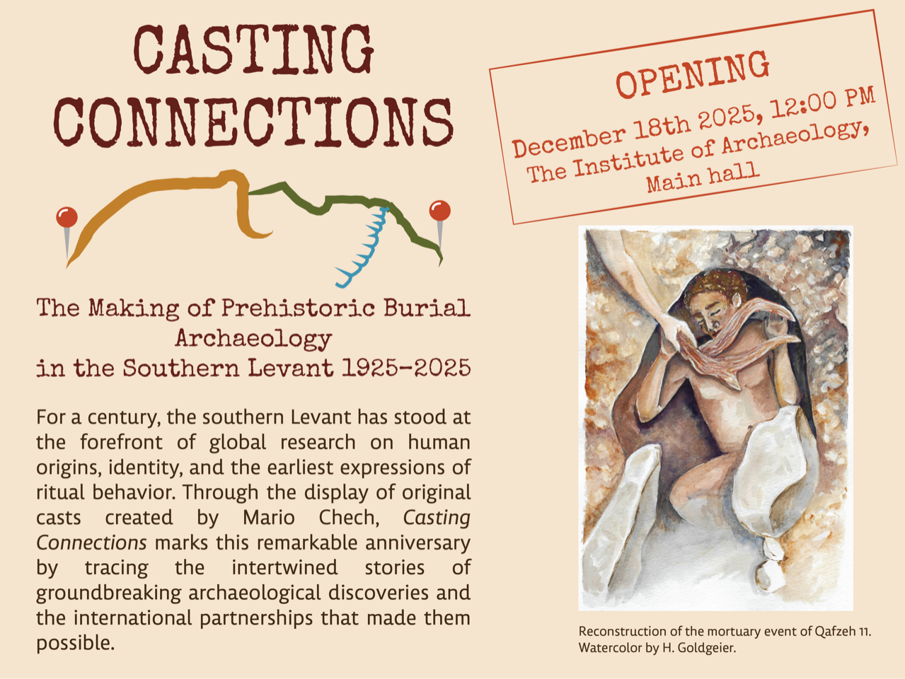 EXPOSITION: « Casting Connections – The Making of Prehistoric Burial Archaeology in the Southern Levant, 1925–2025» (18 DÉCEMBRE  2025)